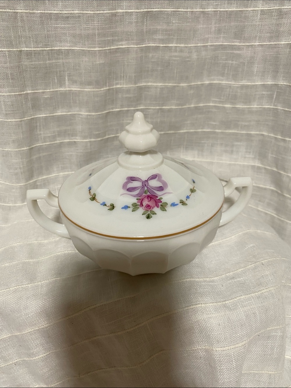 Hand painted dish with handles